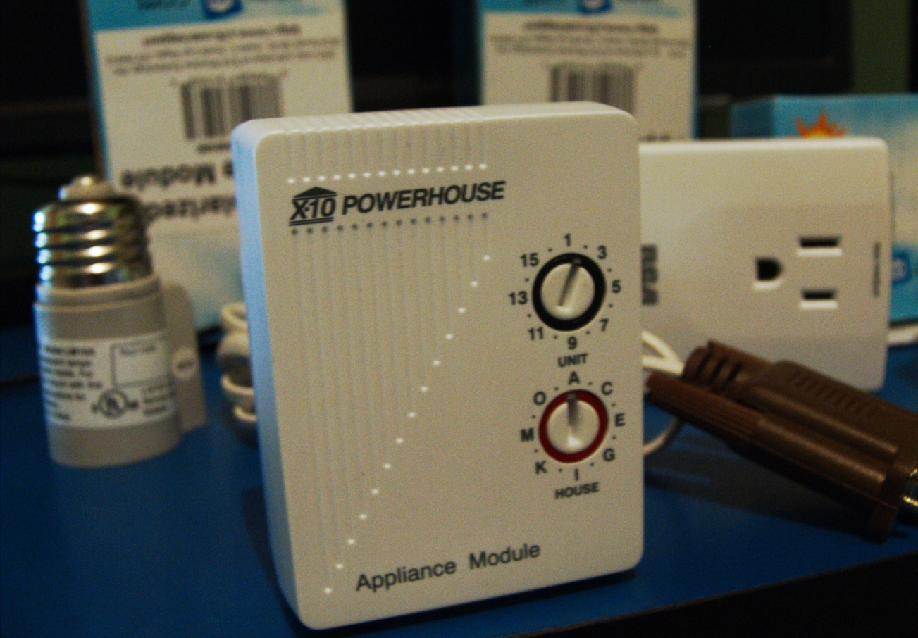 Smart home adapter displayed on a countertop